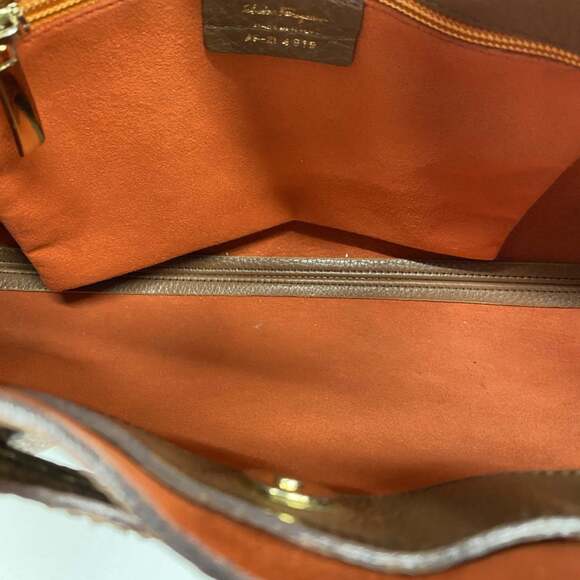 Salvatore Ferragamo handbag, leather, brown, women's. - Picture 4 of 14